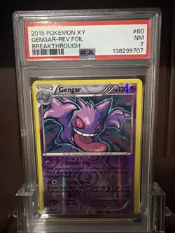 2015 POKEMON XY BREAKTHROUGH GENGAR #60 REVERSE PSA 7 NEAR MINT - Image 2