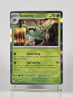 Pokemon Scarlet & Violet Twilight Masquerade SINISTCHA 022/167 Holo Rare - Image 1