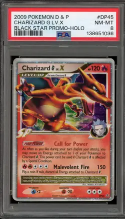 Pokemon Charizard G Lv.X Black Star Holo Promo DP45 PSA 8 - Image 1