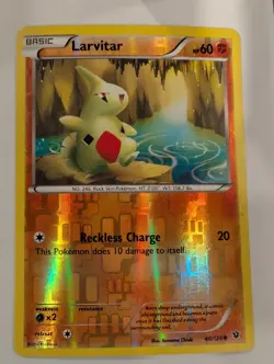 Larvitar 40/124 - XY Fates Collide Pokemon Reverse Holo Foil Nice! - Image 1