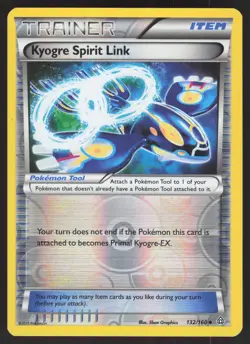 Kyogre Spirit Link 132/160 Reverse Holo Pokemon TCG Primal Clash LP - Image 1