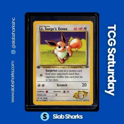 2000 POKEMON GYM CHALLENGE 1ST EDITION #51/132 LT. SURGE'S EEVEE - Image 1
