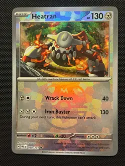 Pokemon TCG Heatran 068/131 Masterball Reverse Holo Prismatic Evolutions NM - Image 1