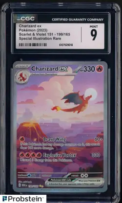 2023 Pokemon Mew EN Special Illustration Rare #199/165 Charizard Ex CGC 9 MINT - Image 1