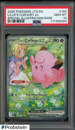 2025 Pokemon JTG EN Special Illustration Rare #184 Lillie's Clefairy ex PSA 10 - Image 1