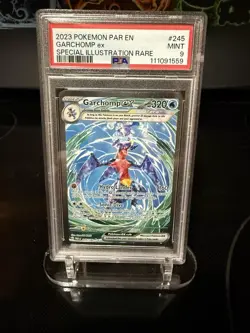 PSA 9 Garchomp ex 245/182 Paradox Rift Illustration Rare Holo Pokemon TCG - Image 1
