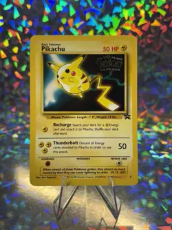 (SW) Pokemon TCG Pikachu #25 Black Star Promo - 1999 - WB The First Movie LP - Image 1