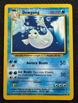 Dewgong 025/102 WoTC Base Set Uncommon - Pokemon TCG - LP - Image 1