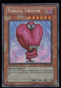 Tongue Twister GLAS-EN085 Secret Rare Gladiator's Assault 1st Edition Yu-Gi-Oh - Image 1