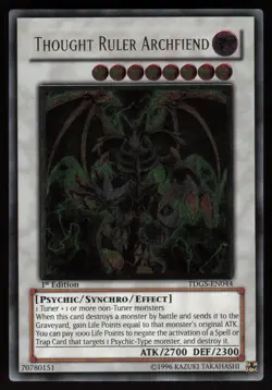 Thought Ruler Archfiend TDGS-EN044 Ultimate Rare 1st Edition EURO Yu-Gi-Oh - Image 1