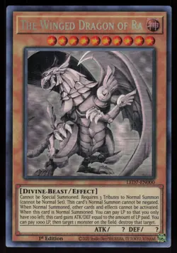 The Winged Dragon of Ra LED7-EN000 GHOST RARE 1st Edition Yu-Gi-Oh - Image 1