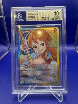 Nami Leader Alt Art BGS 10 - One Piece OP11-041 A Fist of Divine Speed English - Image 1