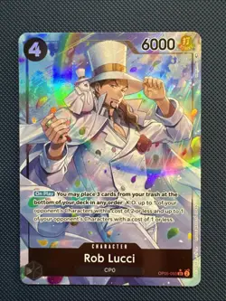 One Piece Rob Lucci (093) (Alternate Art) - (OP05) NM Foil - Image 1