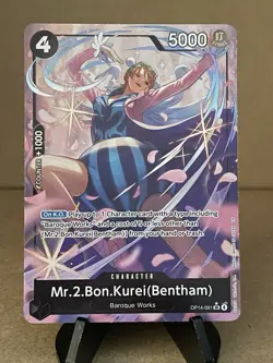 One Piece OP14-091 The Azure Sea's Seven Mr.Bon.2.Kurei Alt Art English - Image 1