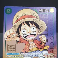 Monkey D. Luffy P-037 One Piece 1st Anniversary Tournament Promo Holo - Image 3
