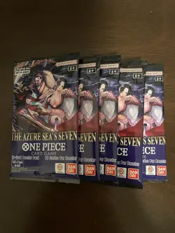 One Piece The Azure Sea’s Seven OP-14 & EB-04 Five 5 Booster Packs Lot English C - Image 1