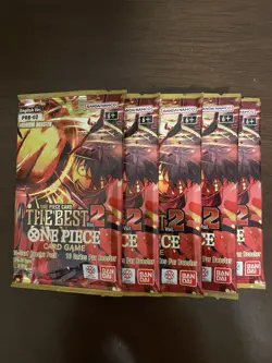 One Piece The Best Vol. 2 PRB-02 Five 5 Premium Booster Packs Lot English C - Image 1