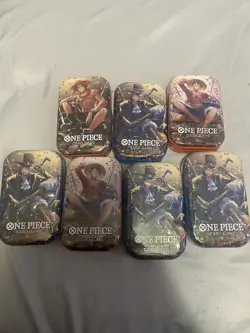 One Piece Tin Packs Vol. 2 (TS-02 OP-13) - Lot of 7 - Sealed - Image 1