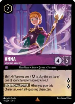 4x Anna - Mystical Majesty - 46/204 - Rare NM-Mint Disney Lorcana: Shimmering Sk - Image 1