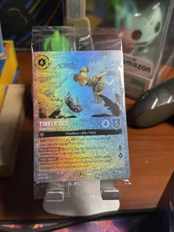 Tinker Bell Giant Fairy Glitter Foil Promo Disney Lorcana Fabled New Sealed - Image 1