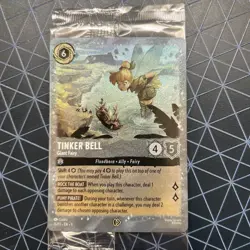 Tinker Bell Giant Fairy Glitter Foil Promo Disney Lorcana Fabled New Sealed - Image 1