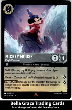 Mickey Mouse #187/204 Ursula's Return Disney lorcana Rare - Image 1