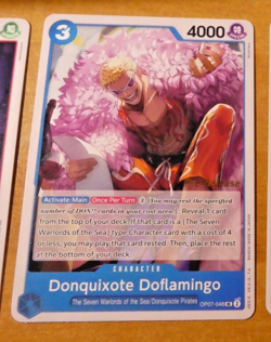 ONE PIECE ENGLISH CARD GAME CARTE PRE RELEASE Donquixote OP07-048 EN JCC NM - Image 1
