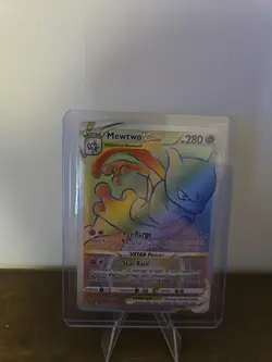 Mewtwo VSTAR Rainbow Secret Rare Card 079/078 Mint Condition - Image 1