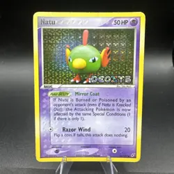 Pokemon TCG Natu Reverse Holo Stamped Card 66/107 2005 EX Deoxys - Image 1