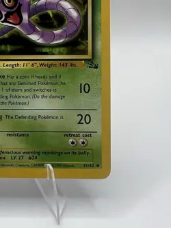 1st Edition Arbok 31/62 Fossil Set Rare Vintage 1999 Pokemon Card - NM - Image 5