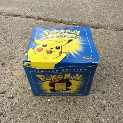 Pokemon Burger King 23k Gold Plated Trading Card PIKACHU Sealed In Blue Box, New - Image 1