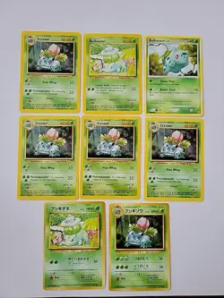 Collection of 8 Bulbasaur and Ivysaur English and Japanese Pokemon Cards - Image 1