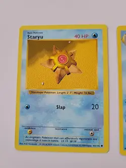1999 Pokemon Base Set Staryu and Starmie Shadowless Card 64/102 WOTC TCG - Image 2