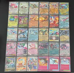 Pokemon Card Lot of 30 V, V Star, & EX Pokemon Cards from SwSh, SV, & Mega - Image 1