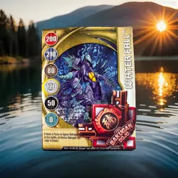 Bakugan New Vestroia Water Fall Gold Gate Card Aquos Elico 11/48q - Image 1