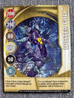 Bakugan New Vestroia Water Fall Gold Gate Card Aquos Elico 11/48q - Image 3
