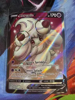 NM Alcremie V Full Art 064/072 Ultra Rare Shining Fates LP/NM Pokemon TCG Card - Image 1