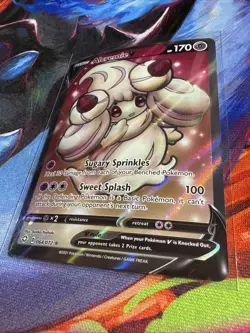 NM Alcremie V Full Art 064/072 Ultra Rare Shining Fates LP/NM Pokemon TCG Card - Image 2