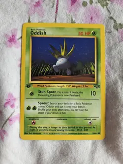 Pokemon Cards: Jungle 1st Edition Common: Oddish 58/64 - Image 1