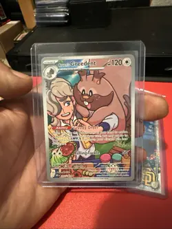 Arven's Greedent Holo Illustration Rare Card 205/182 SV10 Destined Rivals - Image 1