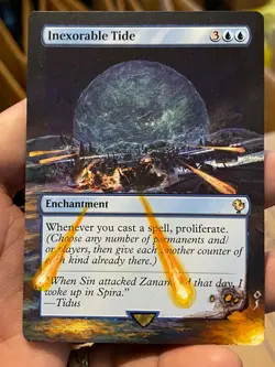 Inexorable Tide MTG Final Fantasy Commander Hand Painted Full Altered Art Jeckho - Image 2