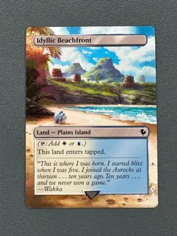 Idyllic Beachfront MTG Final Fantasy Commander Hand Painted Altered Art Jeckho - Image 1