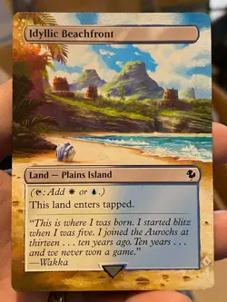 Idyllic Beachfront MTG Final Fantasy Commander Hand Painted Altered Art Jeckho - Image 2