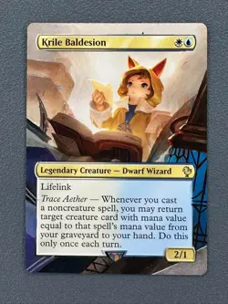 Krile Baldesion MTG Final Fantasy Commander Hand Painted Borderless Altered Art - Image 1