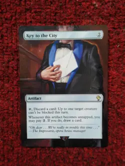 Key to the City MTG Final Fantasy Commander Hand Painted Borderless Altered Art - Image 2