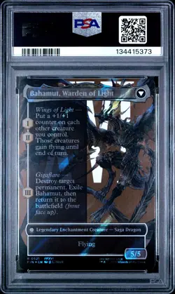 2025 MTG FINAL FANTASY BAHAMUT, WARDEN OF LIGHT/DION, BAHAMUT'S DOMINANT PSA 10 - Image 2