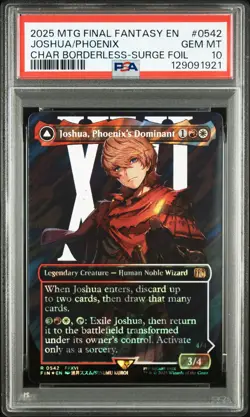 2025 MTG FINAL FANTASY JOSHUA, PHOENIX'S DOMINANT/PHOENIX, WARDEN OF FIRE PSA 10 - Image 1