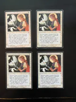MtG - 4x Swords to Plowshares - Ice Age - 8424 - see pics for condition - Image 1