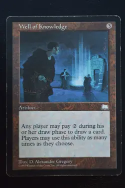 Magic The Gathering MTG WELL OF KNOWLEDGE Weatherlight MP Moderately Played - Image 1
