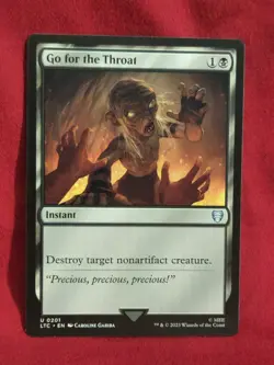 Go for the Throat 0201 Non Foil Uncommon LOTR Commander MTG Near Mint - Image 1